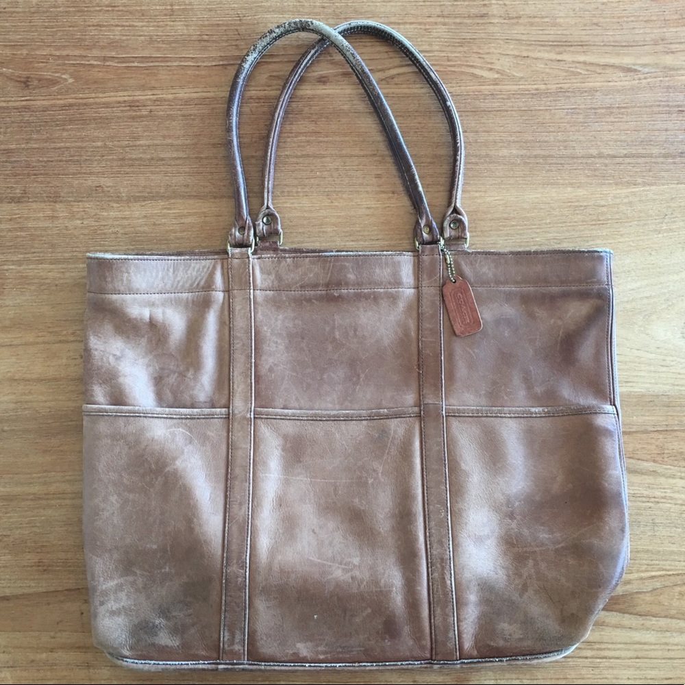 Large leather Coach purse